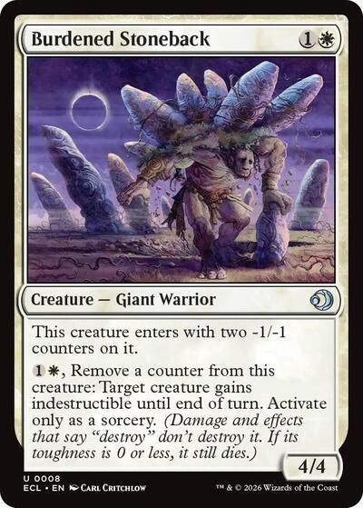Burdened Stoneback (Lorwyn Eclipsed) Near Mint