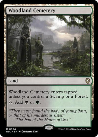Woodland Cemetery (Commander: Bloomburrow) Near Mint