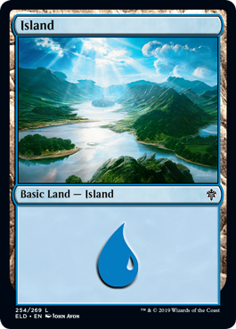 Island (254) (Throne of Eldraine) Near Mint Foil