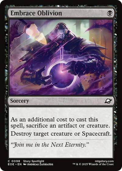 Embrace Oblivion (Edge of Eternities) Near Mint Foil