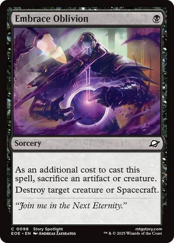 Embrace Oblivion (Edge of Eternities) Near Mint Foil