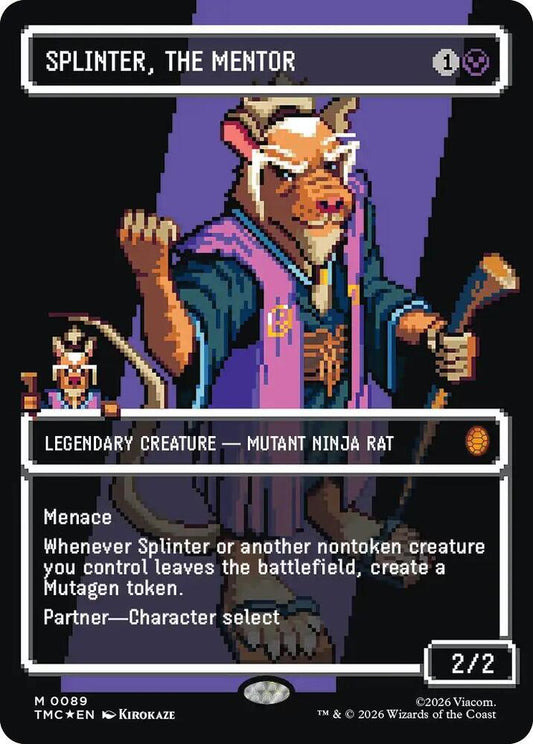 Splinter, the Mentor (0089) (Borderless) (Commander: Teenage Mutant Ninja Turtles) Near Mint Foil