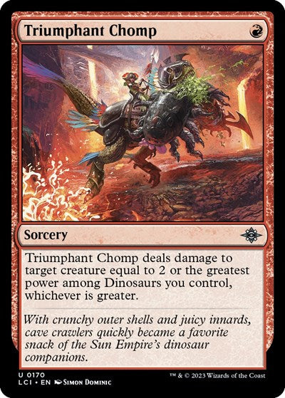 Triumphant Chomp (The Lost Caverns of Ixalan) Light Play Foil