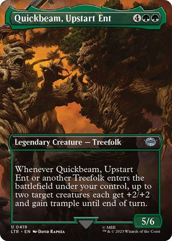 Quickbeam, Upstart Ent (Borderless) (Universes Beyond: The Lord of the Rings: Tales of Middle-earth) Near Mint