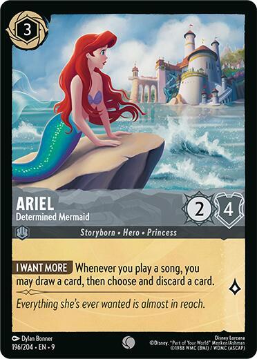 Ariel - Determined Mermaid (Fabled) Near Mint Cold Foil
