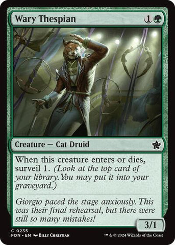Wary Thespian (Foundations) Near Mint Foil