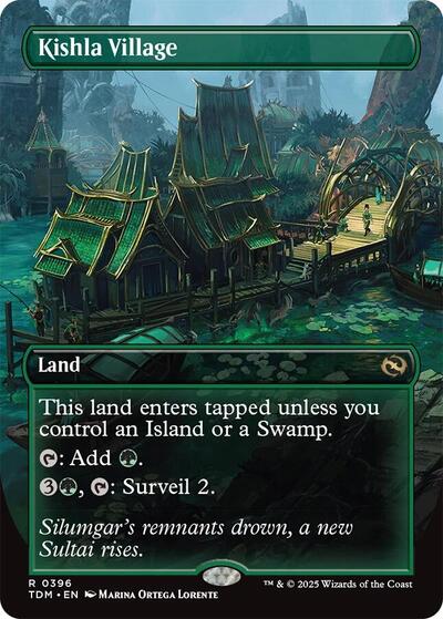 Kishla Village (Borderless) (Tarkir: Dragonstorm) Near Mint
