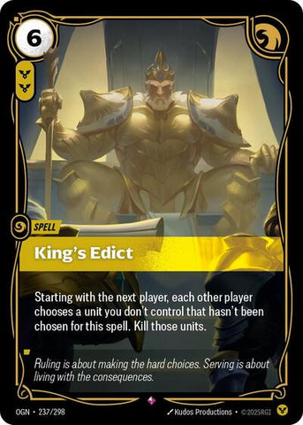 King's Edict (Origins) Near Mint Foil