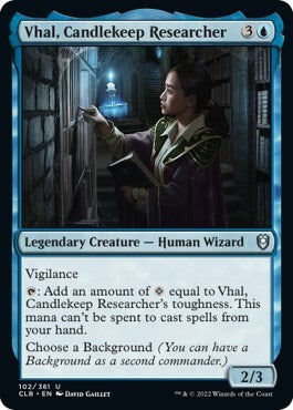 Vhal, Candlekeep Researcher (Commander Legends: Battle for Baldur's Gate) Near Mint Foil