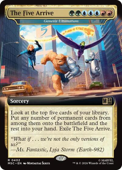 The Five Arrive - Genesis Ultimatum (Extended Art) (Commander: Marvel Super Heroes) Near Mint