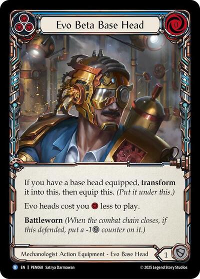 Evo Beta Base Head (Blue) (Compendium of Rathe) Near Mint Cold Foil