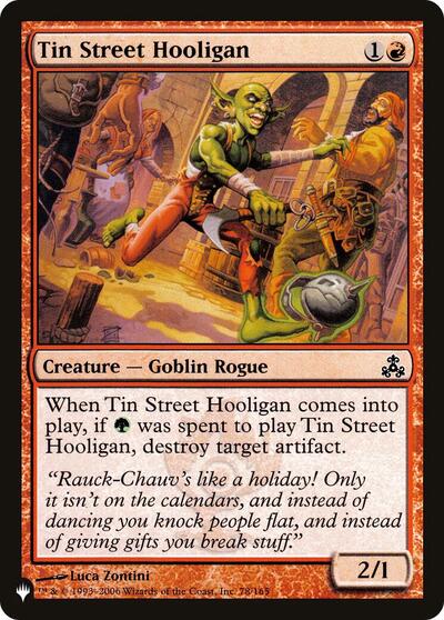 Tin Street Hooligan (The List) Near Mint