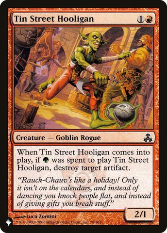 Tin Street Hooligan (The List) Near Mint