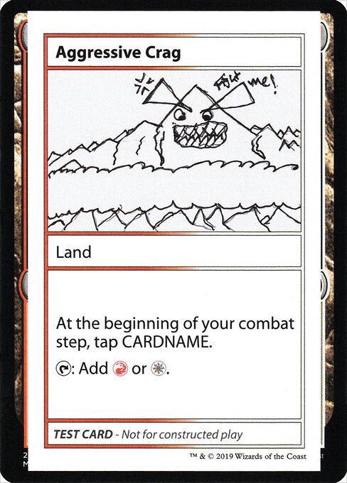 Aggressive Crag (No PW Symbol) (Mystery Booster Test Print 2021) Near Mint