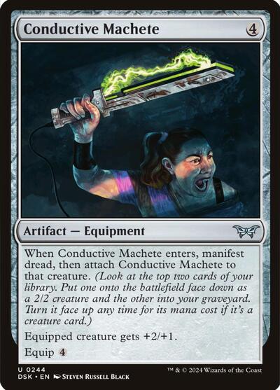 Conductive Machete (Duskmourn: House of Horror) Near Mint Foil