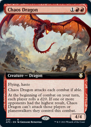 Chaos Dragon (Extended Art) (Commander 2021 Forgotten Realms) Near Mint