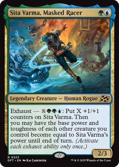 Sita Varma, Masked Racer (Aetherdrift) Light Play Foil