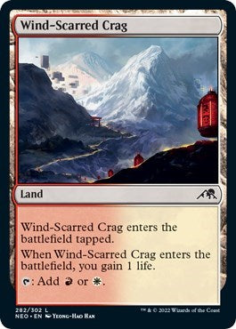 Wind-Scarred Crag (Kamigawa: Neon Dynasty) Near Mint Foil