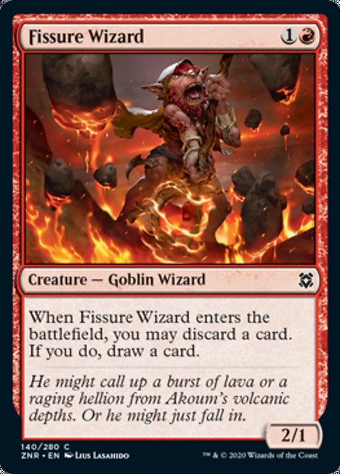 Fissure Wizard (Zendikar Rising) Near Mint Foil