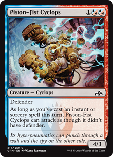 Piston-Fist Cyclops (Guilds of Ravnica) Near Mint Foil