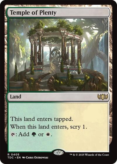 Temple of Plenty (Commander: Tarkir: Dragonstorm) Near Mint