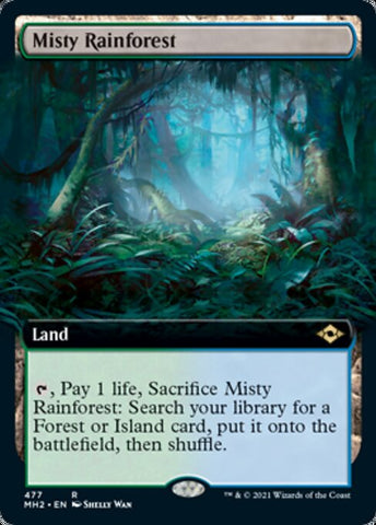 Misty Rainforest (Extended Art) (Modern Horizons 2) Near Mint Foil