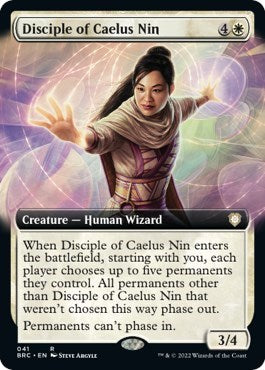 Disciple of Caelus Nin (Extended Art) (Commander: The Brothers' War) Near Mint