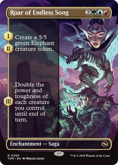 Roar of Endless Song (Borderless) (Tarkir: Dragonstorm) Near Mint