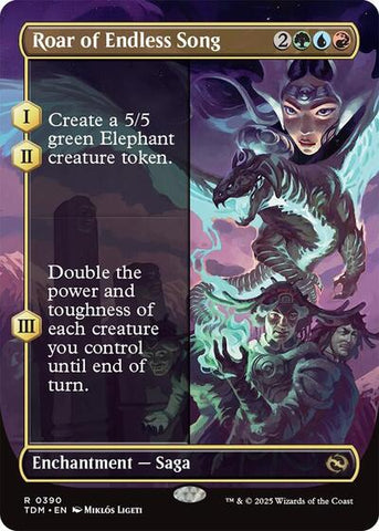 Roar of Endless Song (Borderless) (Tarkir: Dragonstorm) Near Mint