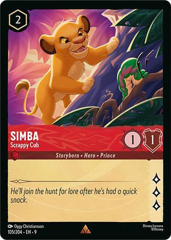Simba - Scrappy Cub (Fabled) Near Mint Cold Foil