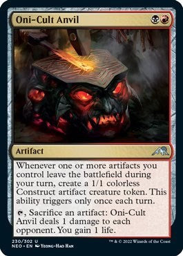Oni-Cult Anvil (Kamigawa: Neon Dynasty) Near Mint Foil