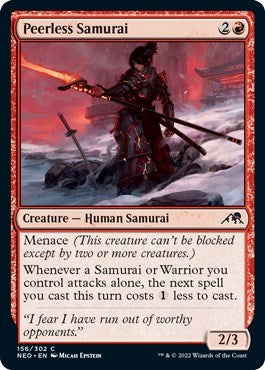 Peerless Samurai (Kamigawa: Neon Dynasty) Near Mint Foil