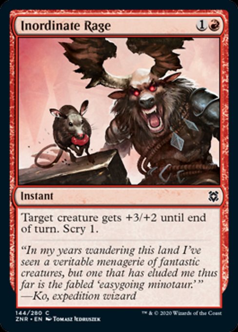Inordinate Rage (Zendikar Rising) Near Mint Foil