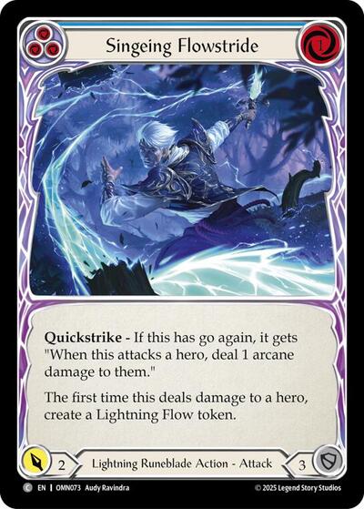 Singeing Flowstride (Blue) (Omens of the Third Age) Near Mint Foil