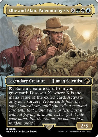 Ellie and Alan, Paleontologists (Borderless) (Universes Beyond: Jurassic World Collection) Near Mint Foil
