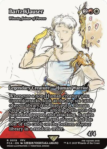 Bartz Klauser - Winota, Joiner of Forces (Showcase) (Universes Beyond: FINAL FANTASY: Through the Ages) Near Mint