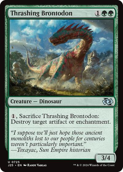 Thrashing Brontodon (Foundations Jumpstart) Near Mint