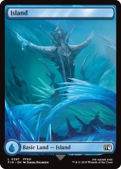 Island (0297) (Universes Beyond: FINAL FANTASY) Light Play Foil