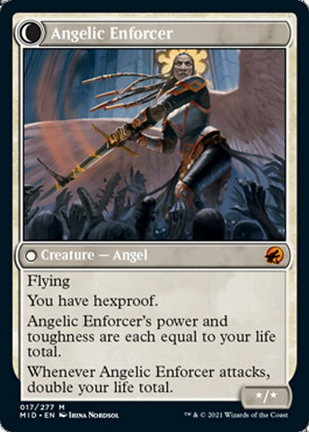 Enduring Angel / Angelic Enforcer (Innistrad: Midnight Hunt) Near Mint