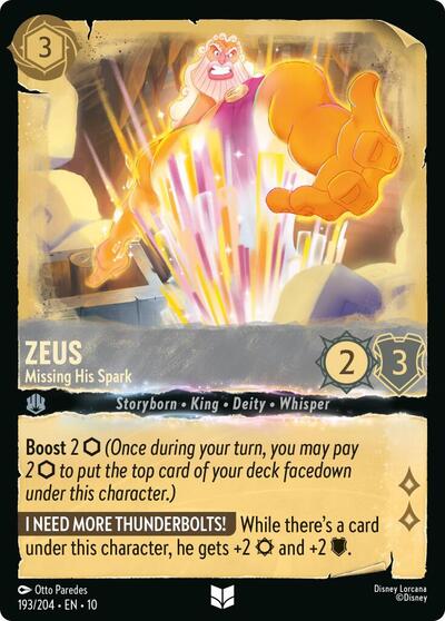Zeus - Missing His Spark (Whispers in the Well) Near Mint Cold Foil