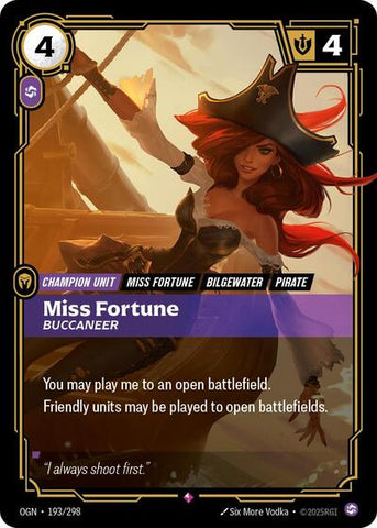 Miss Fortune Buccaneer (Origins) Near Mint Foil