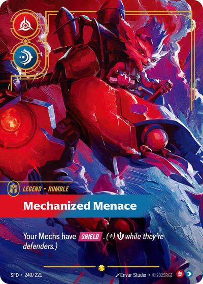 Rumble Mechanized Menace (Overnumbered) (Spiritforged) Near Mint Foil