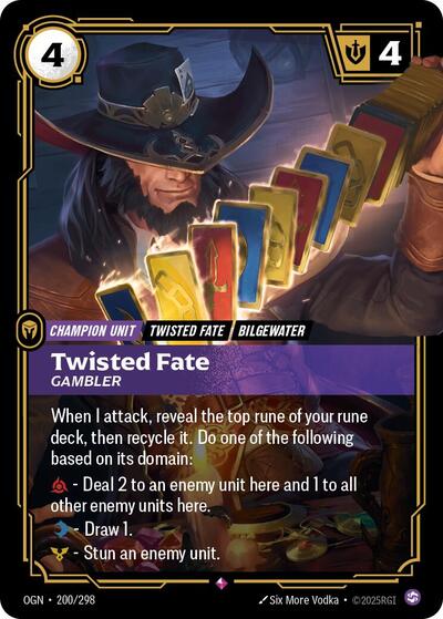 Twisted Fate Gambler (Origins) Near Mint Foil