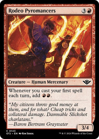 Rodeo Pyromancers (Outlaws of Thunder Junction) Near Mint Foil