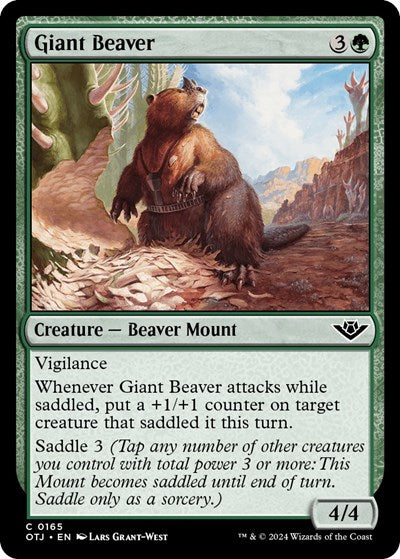 Giant Beaver (Outlaws of Thunder Junction) Light Play Foil