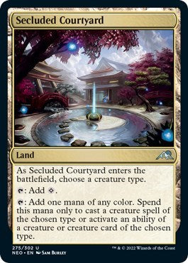 Secluded Courtyard (Kamigawa: Neon Dynasty) Near Mint Foil