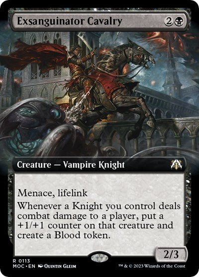 Exsanguinator Cavalry (Extended Art) (Commander: March of the Machine) Near Mint