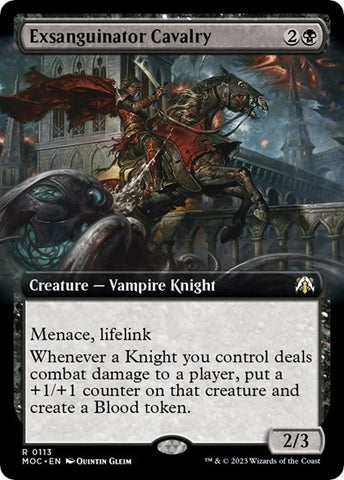Exsanguinator Cavalry (Extended Art) (Commander: March of the Machine) Near Mint