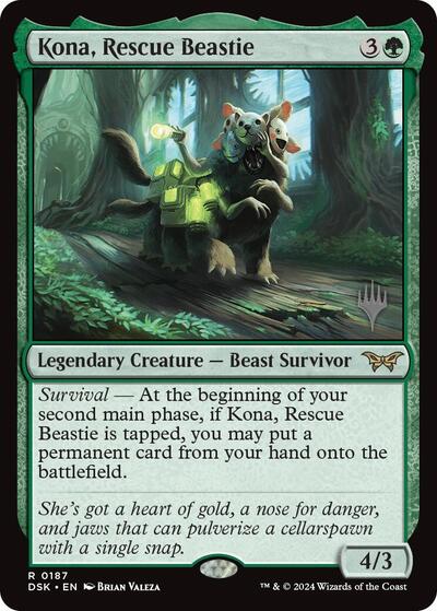 Kona, Rescue Beastie (0187) (Promo Pack: Duskmourn: House of Horror) Near Mint