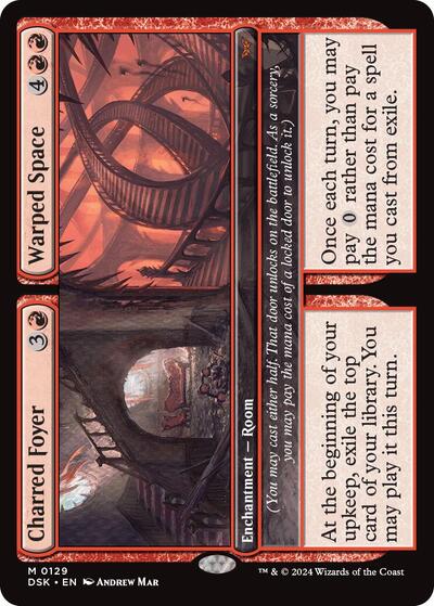Charred Foyer / Warped Space (Duskmourn: House of Horror) Near Mint Foil